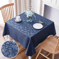 Smiry Square Table Cloth, Waterproof Heavy Duty Vinyl Tablecloths, Wipeable Washable Table Cover for Kitchen and Dining Room (Navy, 60" X 60")