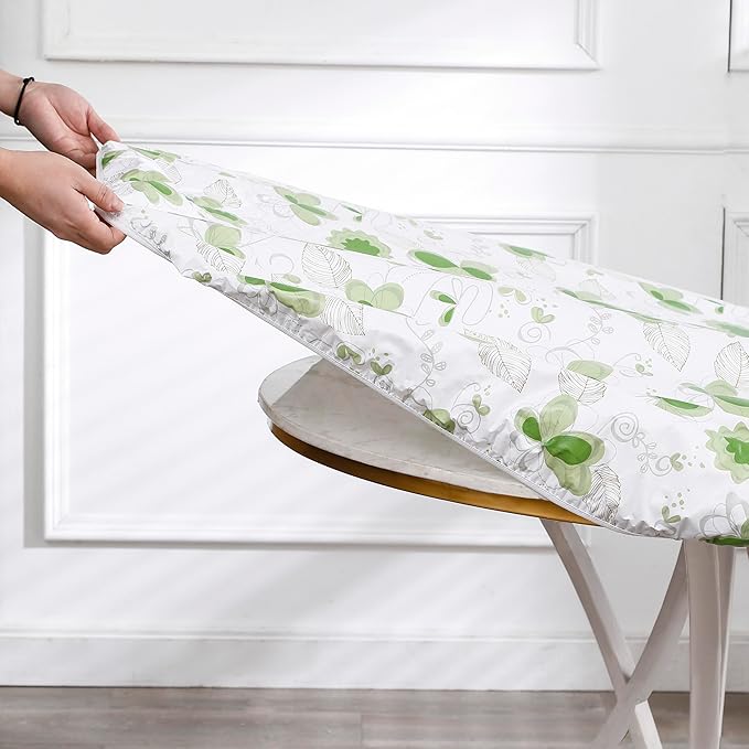 Walrus Round Vinyl Fitted Tablecloth with Flannel Backing Elastic Edge Design Table Cover Waterproof Oil-Proof PVC Table Cloth Stain-Resistant Best for 45"-56" Round