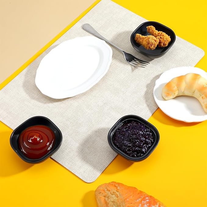 24 Pack Unbreakable Dipping Bowl, 4.5 OZ Soy Sauce Dishes,Wheat Straw Small Dessert Bowls,Small Prep Bowls，Dipping Sauce Cups, Dip Bowls for Side Dish, Snacks, BBQ，Ketchup