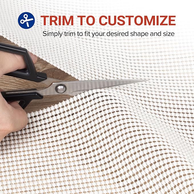 Non-Slip Rug Pad Gripper 2x4 Feet, Anti Skid Mat for Under Area Rugs, Keeps Rugs in Position and Safe, Thick Cushioned Carpet Pad for Hardwood Floors Protection
