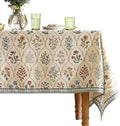 ISAENNE Designer Linen Tablecloth Rectangular,Western Colorful Floral Indoor Table Cloth,Wrinkle Resistant Decor Tablecloths for Dining Thanksgiving Kitchen Christmas,55"*87"-Serenity B