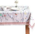 Maison d' Hermine Table Cloth Square Table 100% Cotton 60 x 60 Inches Fall Tablecloth Reusable Everyday Use for Thanksgiving Christmas Decorations Dining Farmhouse Party (Fairy Christmas)