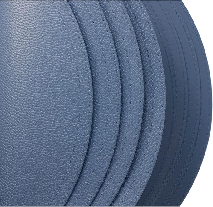 Jovono Set of 6 Faux Leather Round Placemats and Coasters, Coffee Mats Kitchen Table Mats, Waterproof, Easy to Clean for Kitchen Dining Round Table