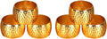 Metal Napkin Rings Set of 6 – Handmade Curved Napkin Holders in Shimmer Gold, Elegant Table Décor for Weddings, Dinner Parties, Family Gatherings & Everyday Use