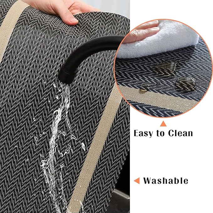 FAVE Placemats Set of 6 Blue Placemats Woven with Golden Thread Durable and Wipeable Vinyl Placemat Heat Resistant Table Mats Set of 6 High Texture Place Mats for Kitchen Table（Blue placemat）