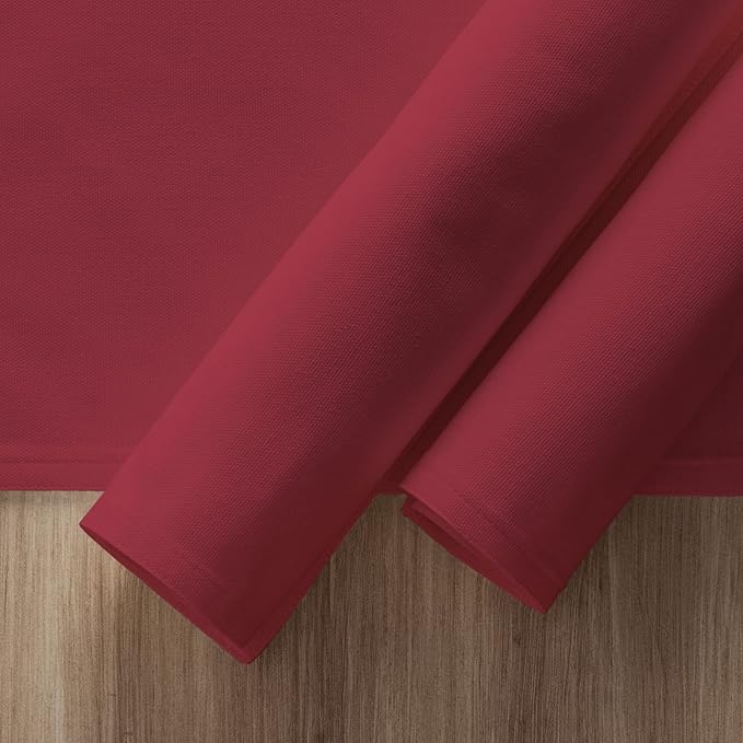 Calicot Placemats Set of 6 100% Cotton Washable Cloth Place Mats, Reusable Table Mats for Spring/Summer & Thanksgiving Christmas Decorations Kitchen Dining Party Wedding (Reddish Brown, 13" x 19")