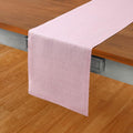 Solino Home Linen Bubblegum Pink Table Runner 108 Inches Long - Athena, 100% Pure Linen Dining Table Runner 14 x 108 Inch for Valentines, Spring, Easter