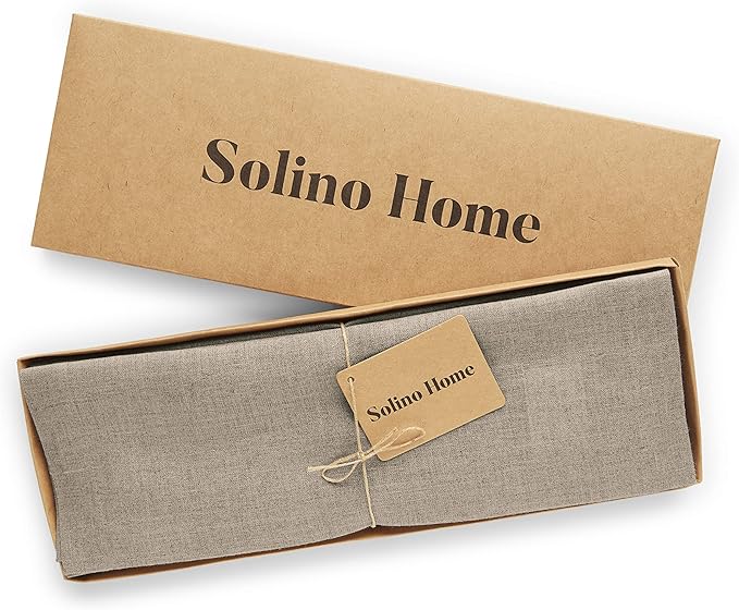 Solino Home Linen Natural Placemats Set of 4-100% Pure Linen Placemats 14 x 19 Inch for Spring, Easter - Fete