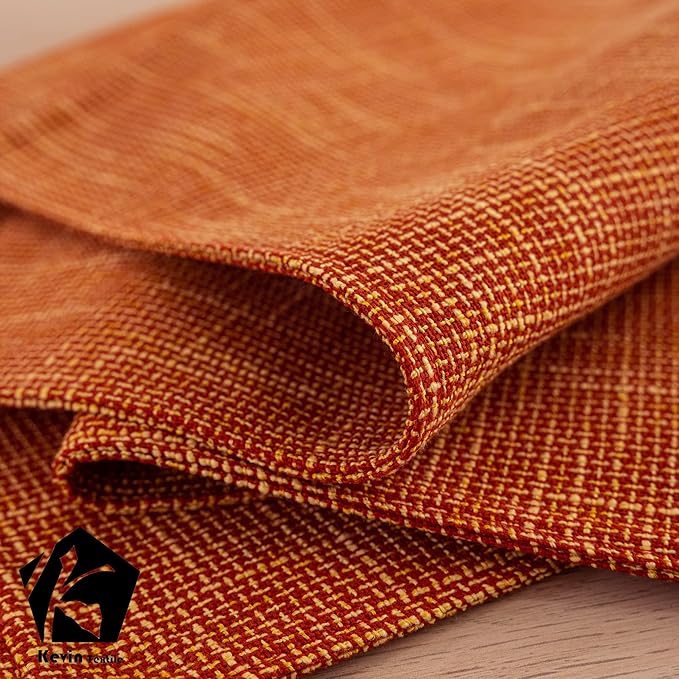 Set of 4 Fall Placemats by Kevin Textile Heat Resistant Dining Table Place Mats Kitchen Table Mats for Seasonal Autumn, 13" x 19", Orange