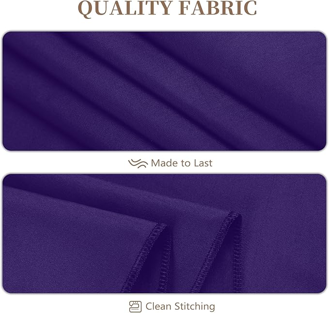 8 Pack Round Tablecloth 90 Inch Purple Tablecloth for Round Tables, Washable Polyester Table Cloth Stain and Wrinkle Resistant Decorative Table Cover for Wedding Party Dining Banquet