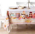Maison d' Hermine Premium Table Cloth Rectangle Table 100% Combed Cotton 108 x 70 Inches Tablecloth Reusable Decorative for Dining Room, Farmhouse, Home, Party, Festive & Wedding - Pastries