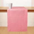 D'Moksha Homes Linen Dusty Pink Table Runner 54 Inches - Classic Hemstitch, 100% Pure Linen Coffee Table Runner 14 x 54 Inch Ideal for Dresser Tables, Valentines, Spring, Easter