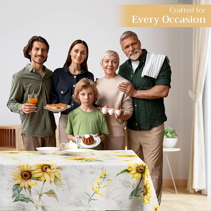 Maison d' Hermine Table Cloth Rectangle Table 100% Cotton 70 x 108 Inches Tablecloth Reusable Decorative for Dining Room Farmhouse Home Valentines Day Decorations Spring Summer - Candice