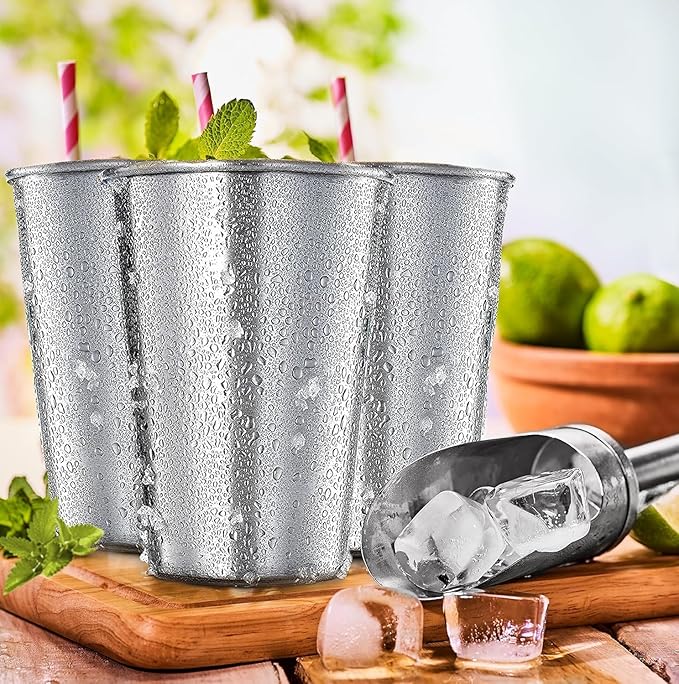 CHILLOUT LIFE Stainless Steel Kids Cups 8 oz - Stainless Steel Small Children Cups for Home & Outdoor Activities, BPA Free Unbreakable Premium Stackable Metal Drinking Glasses (8-Pack)