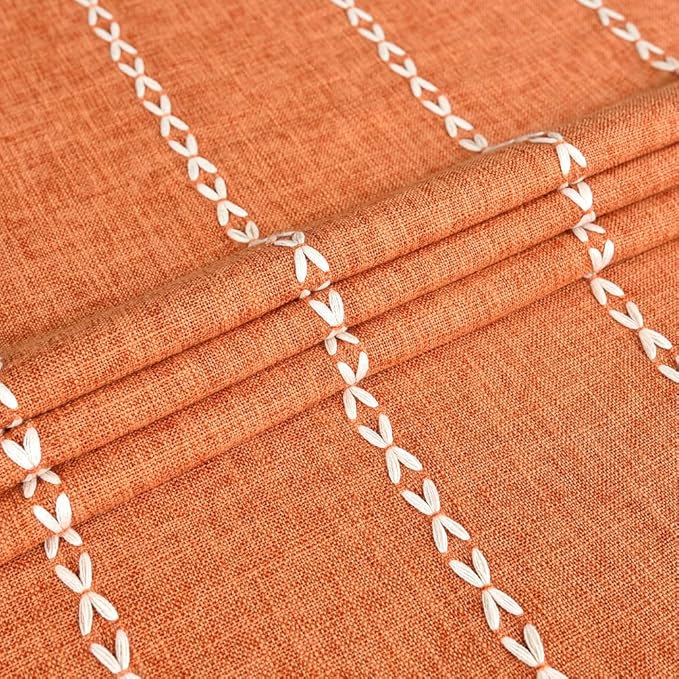 Zobesta Cotton Orange Table Cloth Square Table 53 x 53 Inch, Washable Farmhouse Tablecloth Cotton Tablecloth, Dining Table Cover for Halloween,Thanksgiving, Dining, Outdoor,Fall