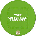 100 Round Foam Bud Coasters Pack, 4 inch - Customizable Text, Logo - PU Foam, Party Favor - Lime Green