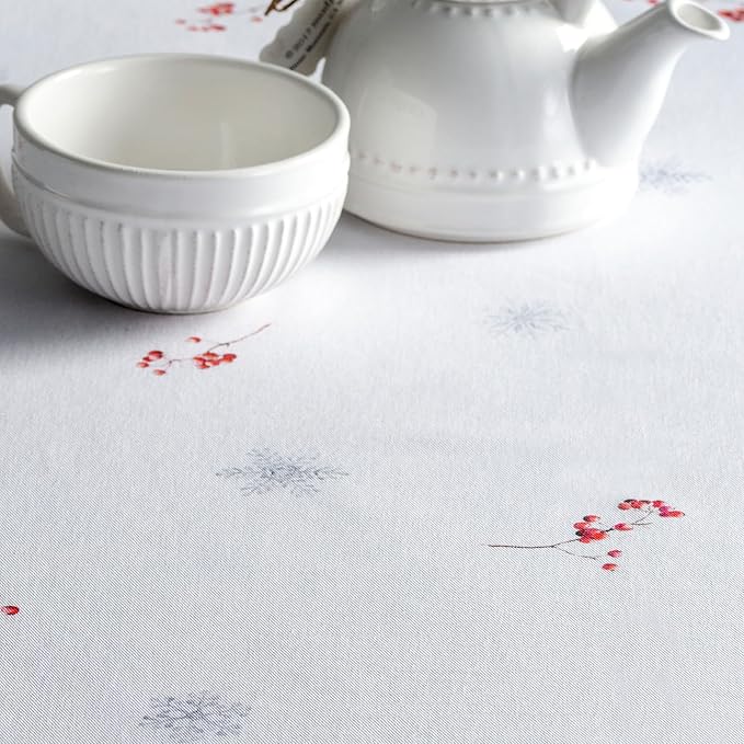 Maison d' Hermine Table Cloth Rectangle Table 100% Cotton 60 x 108 Inches Fall Tablecloth Reusable Everyday Use for Thanksgiving Christmas Decorations Dining Farmhouse Party (Fairy Tale Forest)