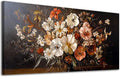 ADJUVANT Wall Art Vintage Floral Bouquet in Vase 60"L x 30"W, Flowers Canvas Painting Botanic Artwork Retro Blossoms Prints Graceful Floral Wall Decor for Living Room Bedroom Dining Room Home Office