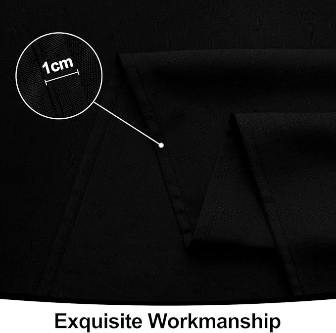 Smiry Rectangle Table Cloth Linen Textured, Waterproof Spillproof Anti-Wrinkle Burlap Tablecloth, Washable Decorative Fabric Table Cover for Dining, Party, Banquet, 60 x 120 Inch, Black