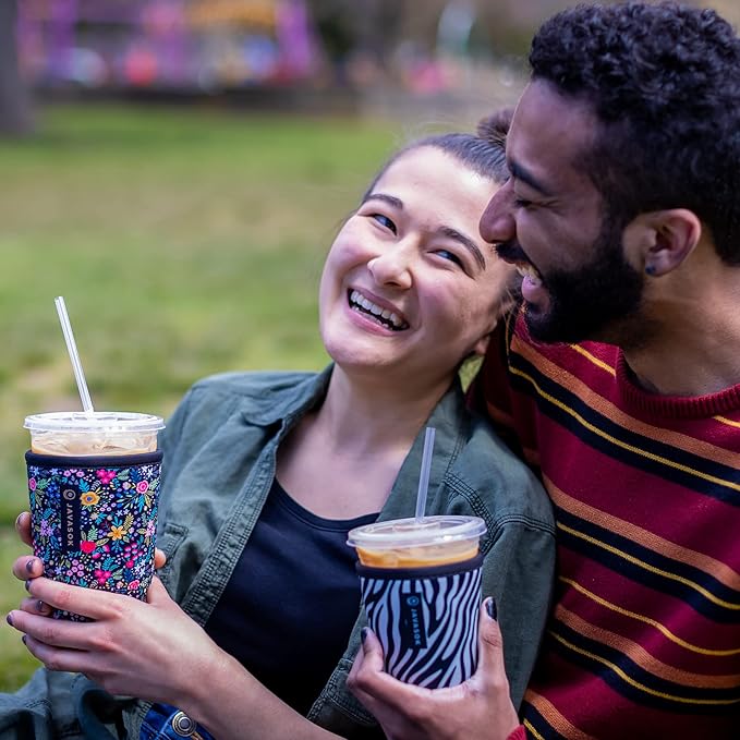 Sok It JavaSok Iced Coffee & Cold Soda Insulated Neoprene Cup Sleeve (Lime After Lime, Small: 16-20oz)