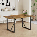 Dinner Table for 4-6,55'' Kitchen Table,Kitchen & Dining Room Tables, MDF Wood Dining Table with Metal Legs for Living Room & Dining Room