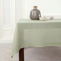 Solino Home Linen Sage Green Tablecloth 60 x 144 Inch - Classic Hemstitch, 100% Pure Linen Rectangular Tablecloth - Machine Washable Table Cloth for Winter, Spring, Easter, St Patricks Day