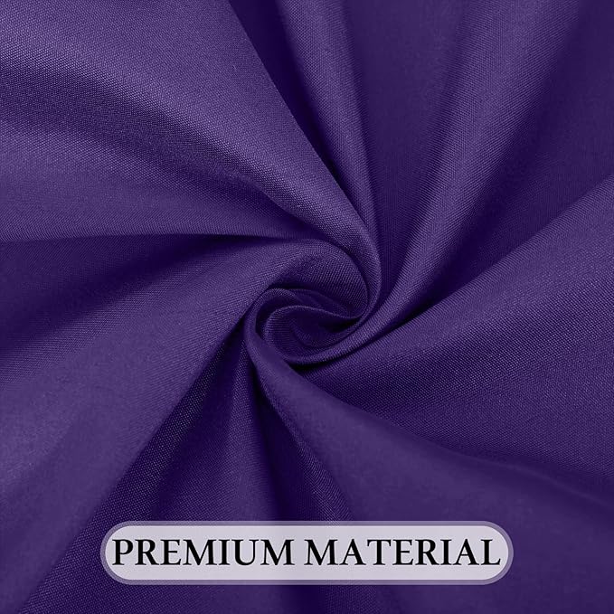 8 Pack Purple Tablecloth 60 x 126 Inch Rectangular Table Cloth for 8 Foot Rectangle Tables, Wrinkle Resistant Washable Rectangle Fabric Table Covers for Wedding Party Banquet Buffet and Camping
