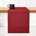 D'Moksha Homes Linen Red Table Runner 36 Inches - 100% Pure Linen Small Table Runner 14 x 36 Inch for Dresser, Coffee Tables, Valentines, Spring - Machine Washable