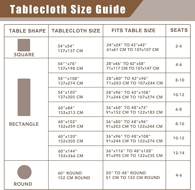 Fitable Beige Square Tablecloths 2 Pack, Linen Look Fabric Table Clothes, Rustic Holiday Table Covers for Kitchen Dining, Outdoor Picnic, Farmhouse (54 x 54 Inch)