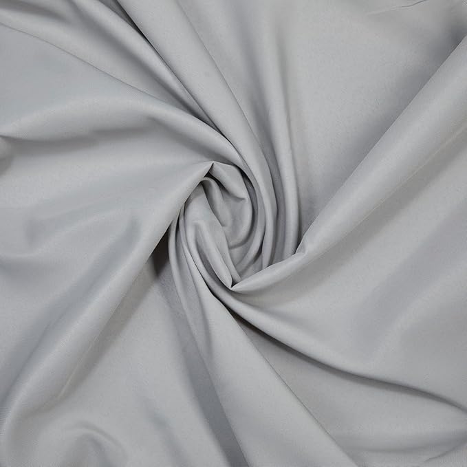 Gee Di Moda Round Tablecloth - 120 Inch Silver Round Table Cloth for 60 to 96 Inch Round Tables - Heavy Duty Washable Fabric - for Buffet Table, Holiday Party, Dinner, Wedding & Baby Shower