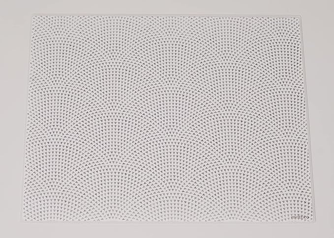 Mintrico placemat for Dining Table Set of 2 Silicone Heat Resistant Non Slip (Fans)