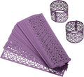 uxcell 100Pcs Napkin Rings Laser Cut Foil Paper, Napkin Holder Hollow Napkin Bands for Weddings Party Serviette Table Decoration Restaurant (Dark Purple, 5.3 x 1.6)