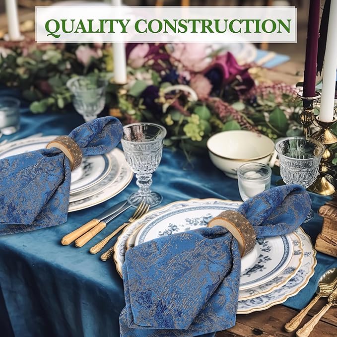 LemonRoad Set of 100 Wooden Bark Napkin Ring Handcrafted Wooden Napkin Holder Rustic Dinner Rings Buckles Party Gift Farmhouse Table Decoration for Dining Wedding Birthday, Everyday