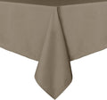 sancua Square Tablecloth - 70 x 70 Inch - Stain and Wrinkle Resistant Washable Polyester Table Cloth, Decorative Fabric Table Cover for Dining Tables, Buffet Parties and Camping, Taupe