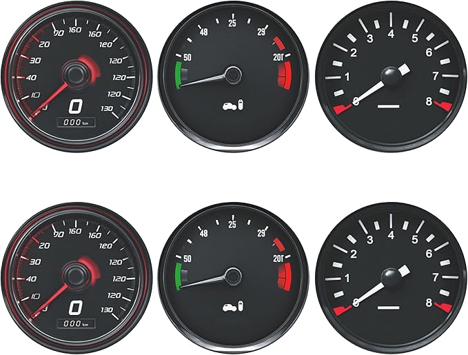 Car Speedometer Coasters Leather Round Drink Coasters 6 Pcs Set with Holderor for Cup Drink Coffee Table Bar Home Decor