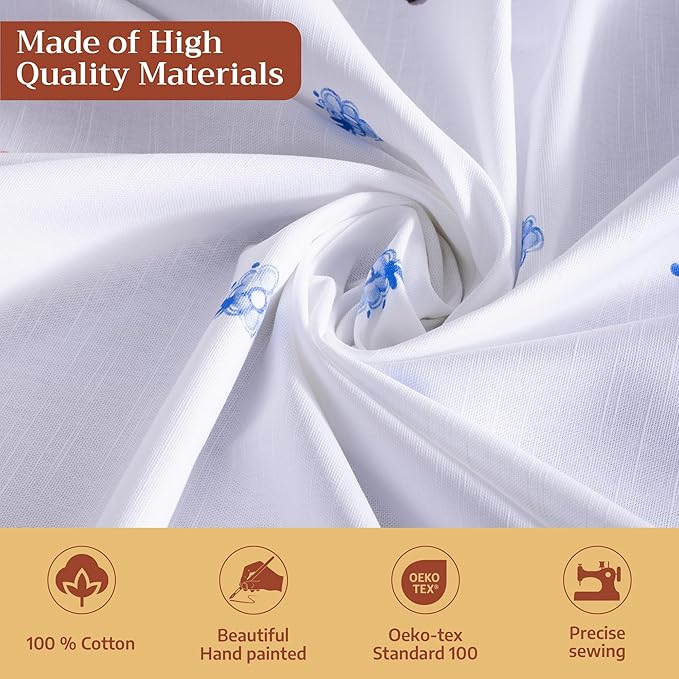 Maison d' Hermine Table Cloth Square Table 100% Cotton 60 x 60 Inches Tablecloth Reusable Decorative for Dining Room Farmhouse Home Valentines Day Decorations Spring Summer - Amsterdam Canals