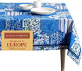Maison d' Hermine Table Cloth Rectangle Table 100% Cotton 70 x 120 Inches Tablecloth Reusable Decorative for Dining Room Farmhouse Home Valentines Day Decorations Spring Summer - Summer Blues