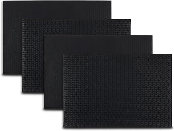 Placemats Set of 4 12" x 18" Heat-Resistant Table Mats for Dining Table Set for 4 Kitchen & Dining Room Decor Farmhouse, Boho, & Modern Style Easy to Clean, Durable & Stylish Table Decor