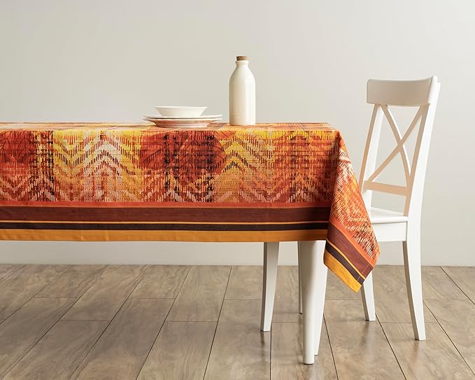 Maison d' Hermine Table Cloth Rectangle Table 100% Cotton 60 x 120 Inches Fall Tablecloth Reusable Everyday Use for Thanksgiving Christmas Decorations Dining Farmhouse Party (Thanksgiving Tartan)