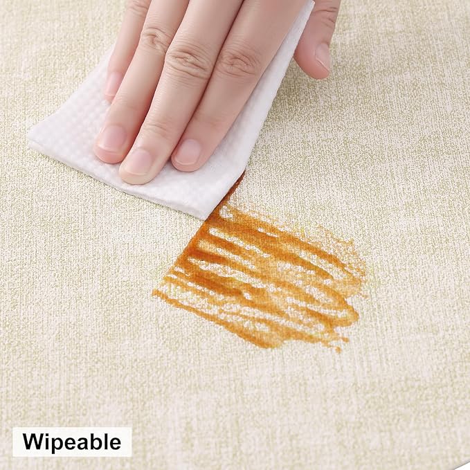 homing Round Faux Leather Placemat and Coaster 8 Packs, Washable Heat Resistant Dining Place Mats, Wipeable Double-Sided Table Mats for Indoor and Outdoor, Diameter 13 and 3.93 inch, Beige