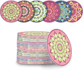 Restaurantware Super Absorbent Coasters 480 Case 4 Inch Assorted Paper Bar Coasters High-Density Pulpboard Beverage Coasters Moisture-Absorbing Durable Drink Coasters - Assorted Designs
