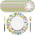 50PCS Watercolor Floral Disposable Paper Placemats - Spring Tulip & Lavender Round Table Mats for Birthday Wedding Baby Shower Party Decoration