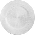 100 Pcs Antique Charger Plates Bulk, 13in Reusable Serving Plates Embossed Rim Plastic Party Dinner Plate Chargers Round Decorative Server Plate for Wedding Party Event Tableware