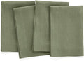 Solino Home Linen Napkins Set of 4-100% Pure Linen Oil Green Dinner Napkins Cloth 20 x 20 Inch for Spring, St Patricks Day, Easter - Fete, Handcrafted and Machine Washable
