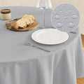 Tablecloth Linen Textured Waterproof & Stain Resistant Table Cloth Wrinkle Free Decorative Fabric Farmhouse Table Cover for Dining/Party/Buffet/Wedding, 60 x 60 Inch, Light Grey