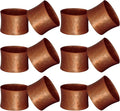 Handmade Round Hammered Antique Napkin Rings Holder for Dinning Table Parties Everyday, Set of 12
