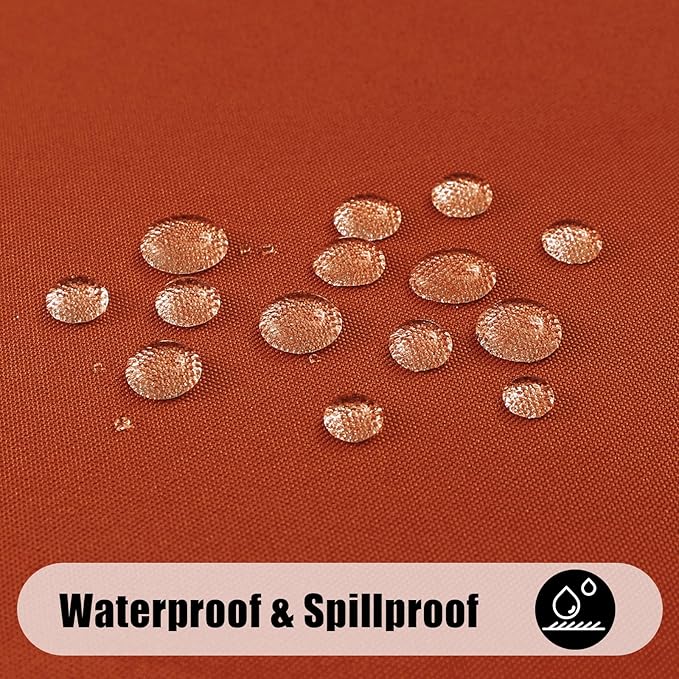 Smiry Rectangle Table Cloth, Waterproof Anti-Scratch Polyester Tablecloth, Decorative Washable Fabric Table Cover for Dining, Buffet, Parties and Outdoor, 60x84, Rust
