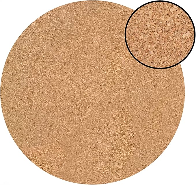 Dainty Home Foiled Granite Thick Cork Heat Resistant Dining Table Placemats Set of 2, 15" Round, Marbled Rose Gold - 2MC15RGO