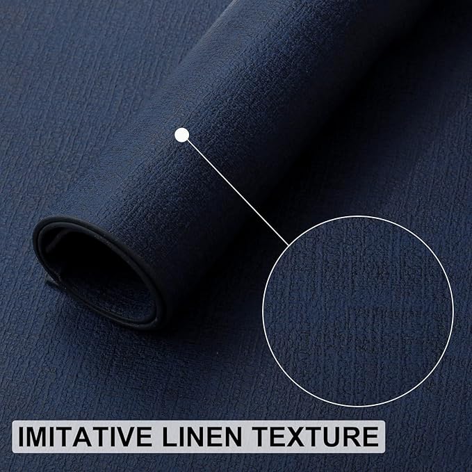 homing Faux Leather Heat Resistant Placemats 4 Packs, Waterproof Wipeable Dining PU Place Mats for Indoor & Outdoor, Easy to Clean, Dark Navy Blue