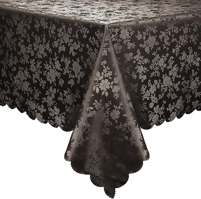Smiry Rectangle Table Cloth, Waterproof Heavy Duty Vinyl Tablecloths, Wipeable Washable Table Cover for Kitchen and Dining Room (Coffee, 70" X 90")